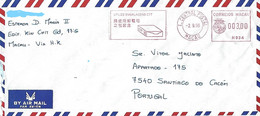 PORTUGAL - Macau 1996 - "Utilize Embalagens CTT" - Use CTT Packaging (Air Mail Cover Real Circulated) - Cartas & Documentos