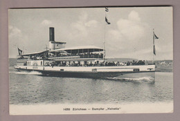 CH ZH Thalwil Zürichsee Dampfer "Helvetia" 1911-11-22 Thalwil Foto Wehrli AG #14368 - Thalwil