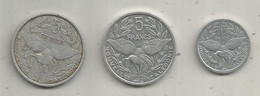 MONNAIE , NOUVELLE CALEDONIE,  5 Francs 1952 , 5 Francs 1983, 1 Francs 1994,  LOT DE 3 MONNAIES - Nouvelle-Calédonie