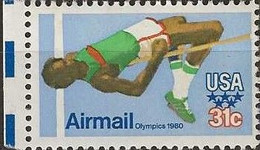 USA 1979 Olympic Games, Moscow (1980) - 31c. - High Jump (air) MNH - 3b. 1961-... Neufs