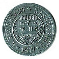 ALLEMAGNE / NECESSITE /  BEZIRKSAMT WASSERBURG / 10 PF./ 1917  / ZINC / 20 Mm / ETAT TTB / 578.2 - Monétaires/De Nécessité