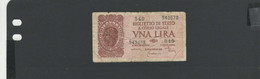 ITALIE - Billet 1 Lire 1944 B/VG Pick-029 - Italia – 1 Lira