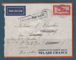 Indochine - Poste Aérienne - YT N° - Saigon Marseille Via Air France - 1936 - Aéreo