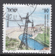 Israel 1990 Single Stamp Celebrating Power Station In Fine Used - Gebruikt (zonder Tabs)