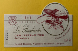 19882 - Suisse Les Bacchantes 1999 Gewurztraminer De Lavigny Daniel Rossier  Cyrano De Bergerac - Snorren