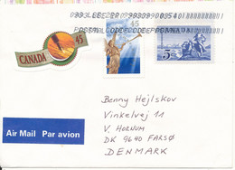 Canada Cover Sent To Denmark 1998 - Cartas & Documentos