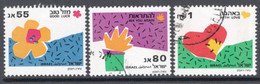 Israel 1991 Set Of Stamps Celebrating Greetings Stamps In Fine Used - Usati (senza Tab)