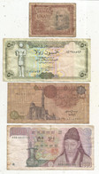 JC, Billet, ESPANA, YEMEN, EGYPT, KOREA, 2 Scans , LOT DE 4 BILLETS - Lots & Kiloware - Banknotes