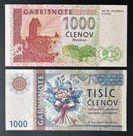 2022 Matej Gabris 1000 Members Tisic Clenov UNC SPECIMEN ESSAY Tirage Limité - Fiktive & Specimen