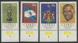 Ciskei:Unused Stamps Serie Independence, Coat Of Arm, Flag, 1981, MNH - Ciskei