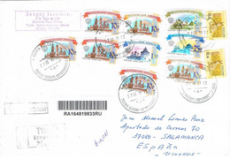 49138. Carta Certificada TOPKI (Kemerowskaja Oblast) Russia 2011 To Spain - Lettres & Documents