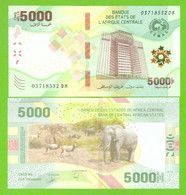 CENTRAL AFRICAN STATES SET 5000 FRANCS 2020/2022 PW703 UNC - Centraal-Afrikaanse Staten