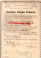 87- ROCHECHOUART- CERTIFIVAT ETUDES PRIMAIRES 1900- JOSEPH ROCH NE LE 26 AOUT 1893 A ROCHECHOUART-CACHET LIMOGES - Diploma & School Reports