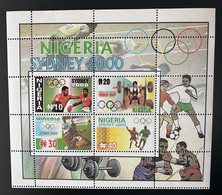 Nigeria 2000 Mi. Bl. 24 Olympic Games Jeux Olympiques Olympia Sydney Football Soccer Boxing Fußball - Pugilato