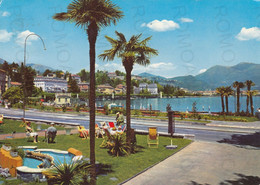 CARTOLINA  PARADISO-LUGANO,TESSIN,SVIZZERA-VEDUTA LUNGOLAGO-VIAGGIATA 1969 - Paradiso