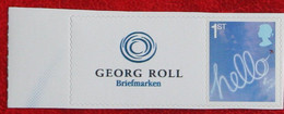 Smiler Smilers Personal Stamp Georg Roll Briefmarken HELLO  POSTFRIS MNH ** ENGLAND GRANDE-BRETAGNE GB GREAT BRITAIN - Smilers Sheets