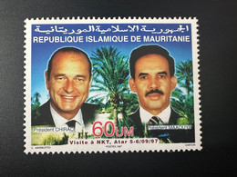 Mauritanie Mauretanien Mauritania 1997 Mi. A1048 Visite à NKT Nouakchott Président Jacques Chirac Maaouya 5-6/09/97 - Mauritania (1960-...)