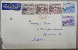 PAKISTAN TO INDIA 1964 AIRMAIL COVER, SHALIMAR GARDEN AND KHYBER PASS STAMPS ATTACHED, COMMERCIALLY USED COVER - Pakistan