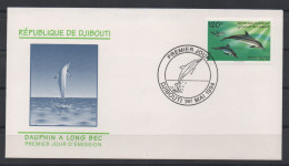 Djibouti Dschibuti 1994 FDC Faune Fauna Dauphin à Long Bec Dolphin Delphin Mi. 598 RARE !! - Yibuti (1977-...)