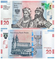 Polish Collectors Banknote Nr8 (2016r) 20PLN Baptism Of Poland - Pologne