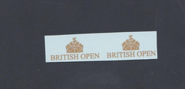 Decalque Decals Logo British Open 1/18 Deux Pièces Scale 1:18 Colorado Or - Decalcografie