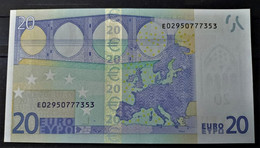 EUROPEAN CENTRAL BANK - SLOVAKIA E G012H1 - P.10E – 20 EURO 2002 UNC, Signature Trichet S/n E02950777353 - 20 Euro