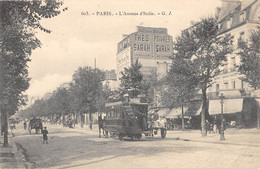 Delcampe - CPA 75  PARIS / PARIS 13e / AVENUE D'ITALIE / TRAMWAY OMNIBUS - Paris (13)