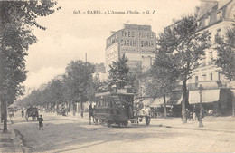 CPA 75  PARIS / PARIS 13e / AVENUE D'ITALIE / TRAMWAY OMNIBUS - Distretto: 13