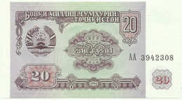 Tajikistan - 20 Rubles - 1994 - P 4 - Unc. - Serie AA - Tadzjikistan