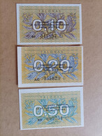 Lote De 3 Billetes De Lituania De 0,1;0,20 Y 050 Talonas, Año 1991, UNC - Litouwen