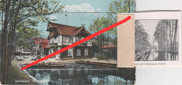 Leporello Drucksache AK Wotschofska Gasthaus Hafen Lübbenau Lübben Burg Leipe Lehde Schlepzig Cottbus Stempel Spreewald - Lübbenau