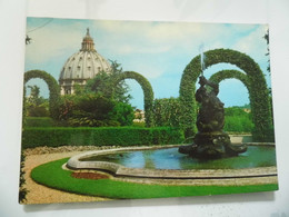Cartolina Viaggiata  "CITTA' DEL VATICANO Cupola Di S. Pietro Dai Giardini Vaticani" 1972 - Parks & Gärten
