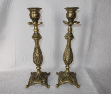 Paar Bronze Kerzenhalter. - Candelabri E Candelieri