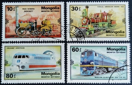 Mongolie Mongolia 1979 Train Chemin De Fer Locomotive Yvert 1027 1029 1032 1034 O Used - Mongolie