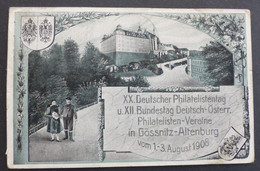 Gössnitz - Altenburg Philatelisten Tag  1908  Ganzsache    #AK6307 - Goessnitz
