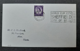 ANGLETERRE ENGLAND 1966 RARE FULL SHEFFIELD WORLD CUP CITY FDC RRR FOOTBALL FUSSBALL SOCCER CALCIO FUTBOL FOOT VOETBAL - 1966 – Inghilterra