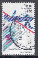 Israel 1981 Single Stamp Celebrating Makkabiade Games In Fine Used - Gebraucht (mit Tabs)