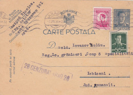 Romania, 1945, WWII Military Censored Stationery Postcard, Timisoara Postmark - Lettres 2ème Guerre Mondiale