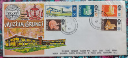 (FDC)(BRUNEI1972-02)(CZ) FDC Brunei 1972 , Musée Museum Elizabeth II - Brunei (1984-...)