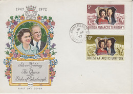 British Antarctic Territory (BAT) 1972 FDC  Wedding Anniversary Ca Signy Islands South Orkneys 3 DE 1972 (58385) - FDC