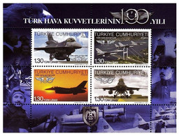 Turkey, Türkei -  2011 - 100th Year Of Turkish Air Force - 1.Mini S/Sheet ** MNH - Nuovi