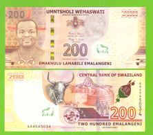 SWAZILAND 200 EMALANGENI 2017 P-43 UNC - Swaziland