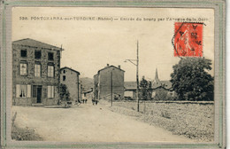 CPA - (69) PONTCHARRA-sur-TURDINE - Aspect De L'entrée Du Bourg Pa L'avenue De La Gare En 1926 - Pontcharra-sur-Turdine