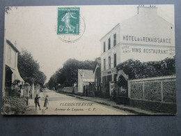 CPA 94 Val De Marne  PLESSIS TREVISE Avenue De LaQueue  LA QUEUE EN BRIE - Hôtel Restaurant De La Renaissance  1911 - La Queue En Brie