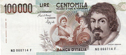 ITALIA 100000 LIRE  1990  P-110b.1   AUNC - 100.000 Lire