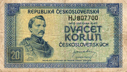 CECOSLOVACCHIA - 20 KORUN  1945  P-61a - Cecoslovacchia