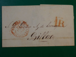 BP 10 ESPANA  BELLE LETTRE R 1830 GRIFFE OVIEDO A BILBAO ++ AFFR. INTERESSANT++ - ...-1850 Prefilatelia