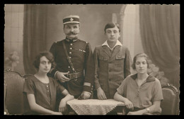 * Cp Photo - JULES SCHMIDLIN à WITTENHEIM - Douanier Français Avec Sa Femme Et Ses Enfants - Contrôleur Principal - 1926 - Wittenheim