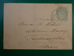 BP 10 FRANCE  BELLE LETTRE ENTIER BLANC  1906   A   FONTENAY ++ AFFR. INTERESSANT++ - Kaarten/Brieven Antwoorden T