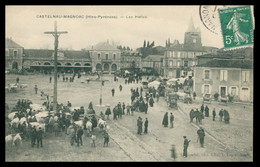 * CASTELNAU MAGNOAC - Les Halles - Très Animée - Edit. GARDEL - Cliché TAPIE - 1908 - Castelnau Magnoac